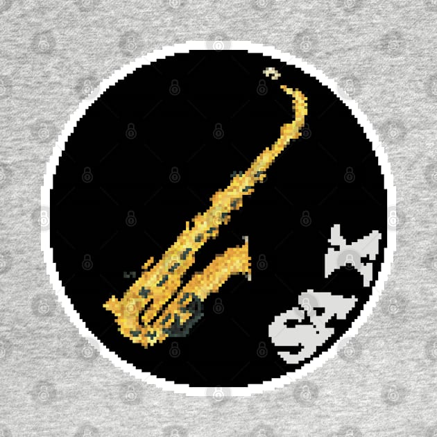 Rock Battle Card Game Saxophone Icon (Sax) by gkillerb